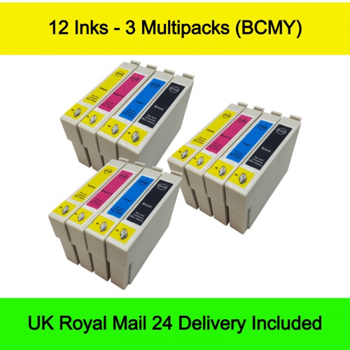 3 Multipacks (BCMY) - Compatible Epson T0711-4 T0715 (Cheetah) Extra High Capacity Ink Cartridges