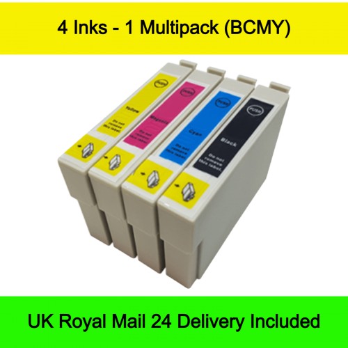 1 Multipack (BCMY) - Compatible Epson T0711-4 T0715 (Cheetah) Extra High Capacity Ink Cartridges