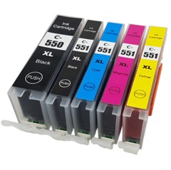 1 Multipack - 5 Compatible Ink Cartridges - Replaces Canon PGI-570XL & CLI-571XL