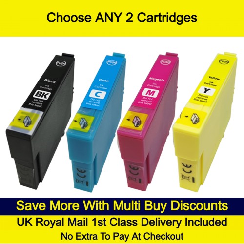 Choose ANY 2 - Compatible Epson 18 / 18XL (Daisy) Extra High Capacity Ink Cartridges