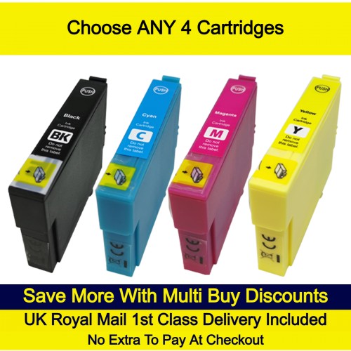 Choose ANY 4 - Compatible Epson 18 / 18XL (Daisy) Extra High Capacity Ink Cartridges