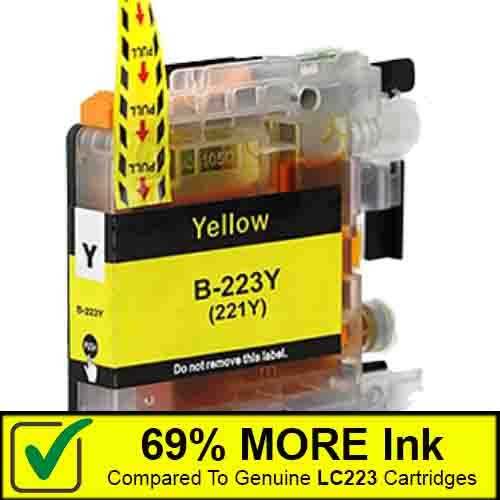 Yellow Compatible Brother LC223 Ink Cartridge (10ml)