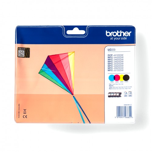 Multipack (BCMY) Genuine Brother LC223 Ink Cartridges (29.5ml)