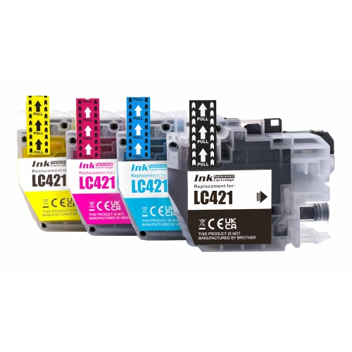 compatible brother lc421 xl ink cartridge multipack bk/c/m/y