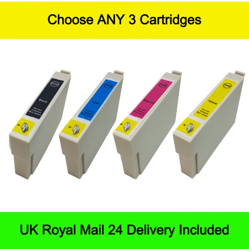 Choose ANY 3 - Compatible Epson T0711-4 T0715 (Cheetah) Extra High Capacity Ink Cartridges