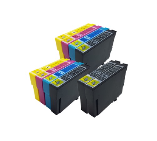 10 Inks - Compatible Epson 16XL 2 Multipacks + 2 FREE Black Ink Cartridges BK/C/M/Y