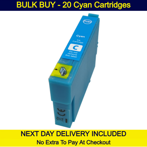 BULK BUY - 20 Cyan - Compatible Epson 18 / 18XL (Daisy) Extra High Capacity Ink Cartridges