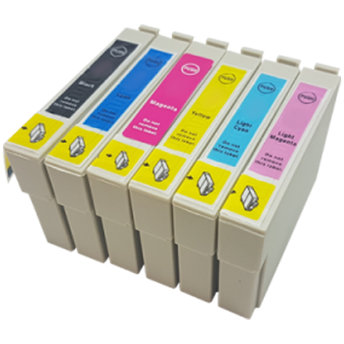 6 Inks - Compatible Epson T0807 (T0801-T0806) Ink Cartridge Multipack BK/C/M/Y/LC/LM