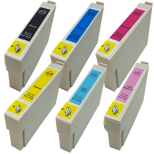 Mix ANY 4 - Compatible Epson T0807 (T0801-T0806) Ink Cartridge Multipack BK/C/M/Y/LC/LM