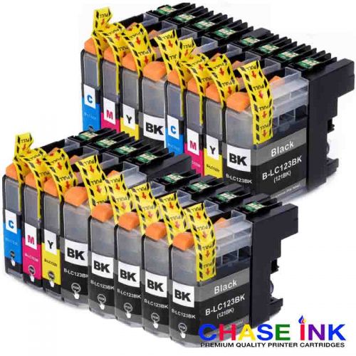 3 Multipacks + 4 EXTRA Black - 16 Compatible Ink Cartridges To Replace Brother LC123 XL Series