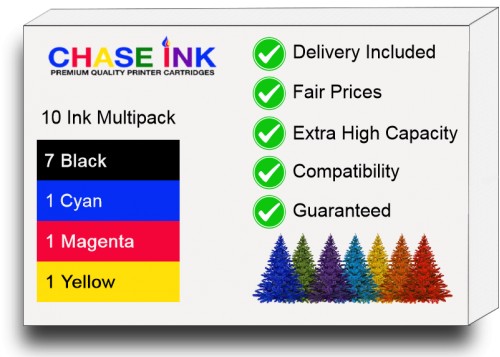 1 Multipack (BCMY) + 6 EXTRA Black - Compatible Brother LC980 / LC985 / LC1100 Ink Cartridges