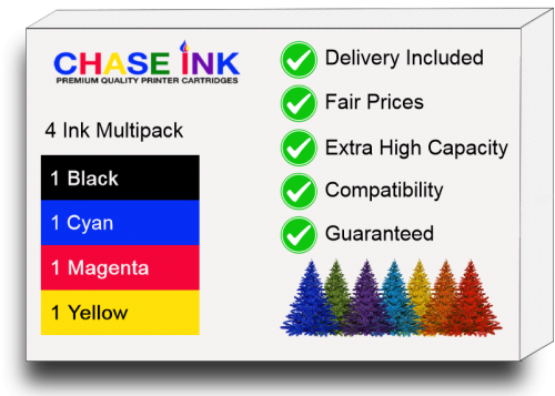 1 Multipack (BCMY) - Compatible Epson 16 / 16XL (Pen and Crossword) Extra High Capacity Ink Cartridges