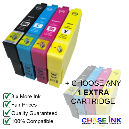 Compatible Epson 18XL - Multipack (BCMY) + Choose 1 EXTRA Cartridge ...